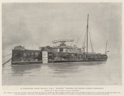 Une séance de tir interrompue, HMS Belleisle préparé pour d