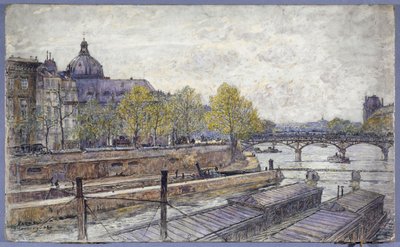 Quai Conti et Pont des Arts - Frederic Anatole Houbron