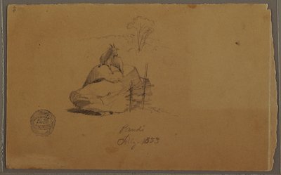 Dessin, Une chèvre à Pandi, Colombie, juillet 1853 - Frederic Edwin Church