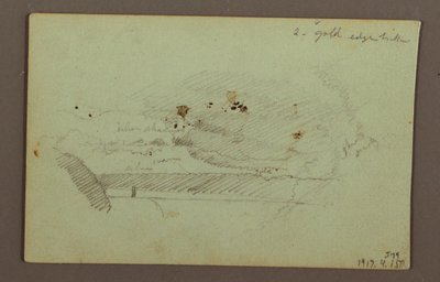 Dessin, Chutes américaines sous un ciel nuageux, rivière Niagara, peut-être 1856 - Frederic Edwin Church