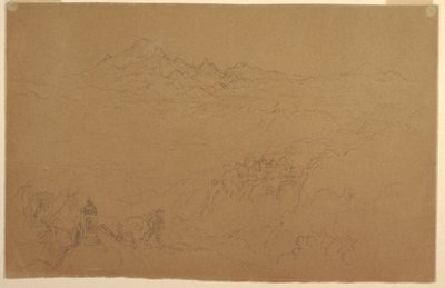 Dessin, paysage des Andes, juillet 1853 - Frederic Edwin Church