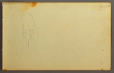 Dessin, Animal, de dos, 1844 - Frederic Edwin Church