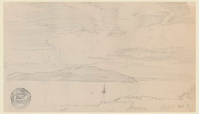 Dessin, Aurora, île Mount Desert, septembre 1860 - Frederic Edwin Church