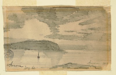 Dessin, "Aurora", Mt. Desert, 1860 - Frederic Edwin Church