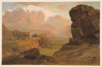 Dessin, Bashan Fantasy, avril 1869 - Frederic Edwin Church