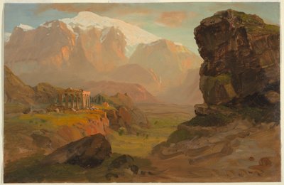 Dessin, Bashan Fantasy, avril 1869 - Frederic Edwin Church