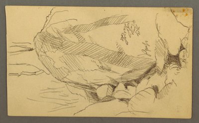 Dessin, Blocs rocheux et rochers, peut-être 1877 - Frederic Edwin Church