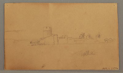 Dessin, Château près du port, 29 mai 1868 - Frederic Edwin Church