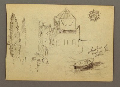 Dessin, Château au bord de l