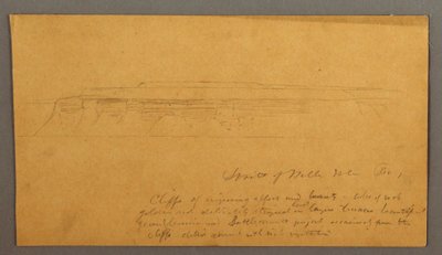 Dessin, falaises, peut-être 1859 - Frederic Edwin Church