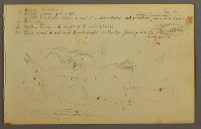 Dessin, Étude de nuages, 1844 - Frederic Edwin Church