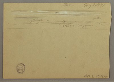 Dessin, étude de nuages, 28 juillet 1871 - Frederic Edwin Church
