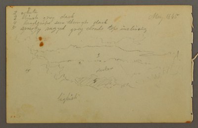 Dessin, étude de nuages, 1844 - Frederic Edwin Church