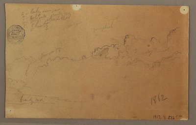 Dessin, ciel nuageux, 1863 - Frederic Edwin Church