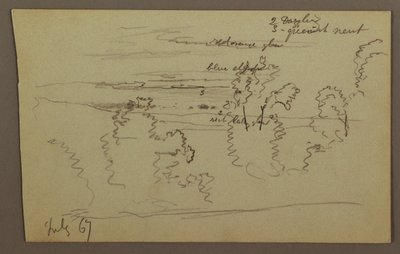 Dessin, ciel nuageux, 1867 - Frederic Edwin Church