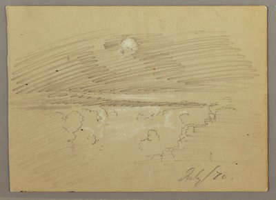 Dessin, ciel nuageux, juillet 1870 - Frederic Edwin Church