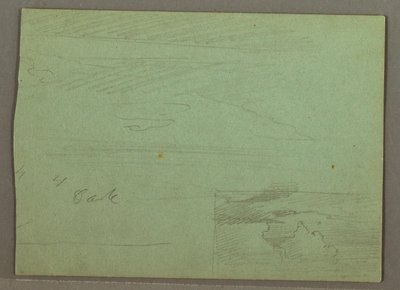 Dessin, ciel nuageux sur la crête, août 1871 - Frederic Edwin Church