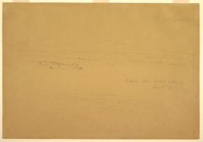 Dessin, Cotopaxi entre Machachi et Talunga, 19 juin 1857 - Frederic Edwin Church