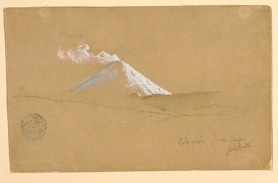Dessin, Cotopaxi depuis Ambato, Équateur, 1853 - Frederic Edwin Church