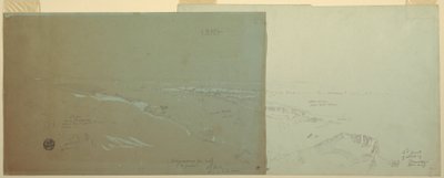 Dessin, Damas, Syrie, vue du nord-ouest, 2e partie, avril ou mai 1868 - Frederic Edwin Church