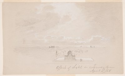 Dessin, Effet de la lumière sur Jérusalem, 2 avril 1868 - Frederic Edwin Church