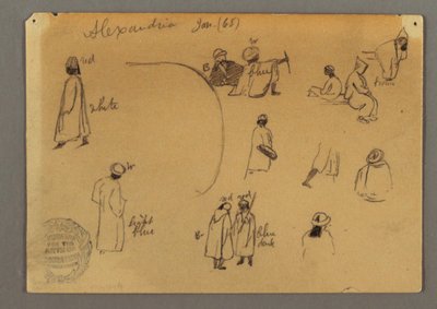 Dessin, études de figures, janvier 1868 - Frederic Edwin Church