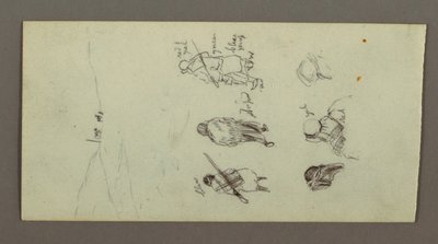 Dessin, études de figures, crête, peut-être 1868 - Frederic Edwin Church