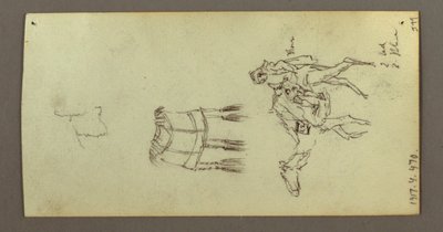 Dessin, études de figures et de chameaux, 22 février 1868 - Frederic Edwin Church