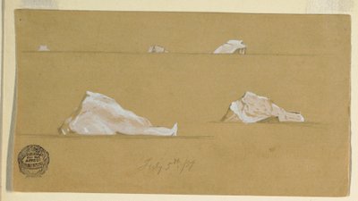 Dessin, icebergs flottants, 5 juillet 1859 - Frederic Edwin Church