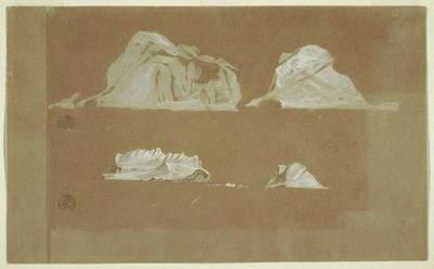 Dessin, icebergs flottants, 5 juillet 1859 - Frederic Edwin Church