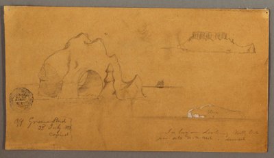 Dessin, icebergs flottants, peut-être 1859 - Frederic Edwin Church