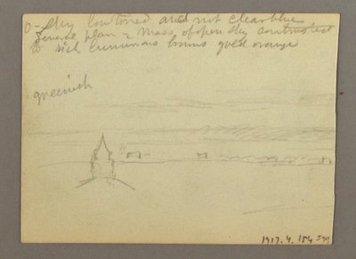Dessin, fontaine sur la place de la basilique Saint-Pierre, Rome, Italie, janvier 1868 - Frederic Edwin Church