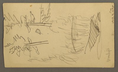Dessin, chaîne de montagnes, peut-être 1877 - Frederic Edwin Church