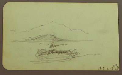 Dessin, collines, bétail ; verso : paysage, 1883 - Frederic Edwin Church