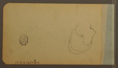 Dessin, collines ; au verso : tête, 1889 - Frederic Edwin Church