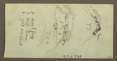 Dessin, sommets et pentes, peut-être 1868 - Frederic Edwin Church