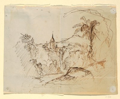 Dessin, paysage imaginaire, 1865-66 - Frederic Edwin Church