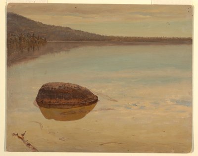 Dessin, lac Katahdin , 1870-80 - Frederic Edwin Church