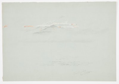 Dessin, lac Millinoket et mont Katahdin, 1878 - Frederic Edwin Church