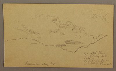 Dessin, paysage, mai-août 1865 - Frederic Edwin Church