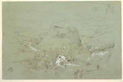 Dessin, paysage près de Guaranda, Équateur, 5 juin 1857 - Frederic Edwin Church