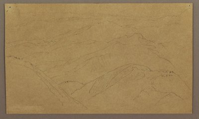 Dessin, paysage ; verso : arbre dans un paysage, ciel, mai-août 1865 - Frederic Edwin Church