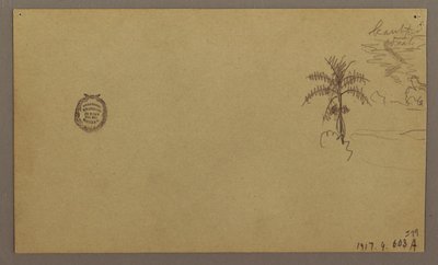 Dessin, paysage ; verso : arbre dans un paysage, ciel, mai-août 1865 - Frederic Edwin Church