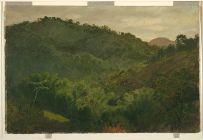Dessin, Paysage de la Jamaïque, Antilles, 1865 - Frederic Edwin Church