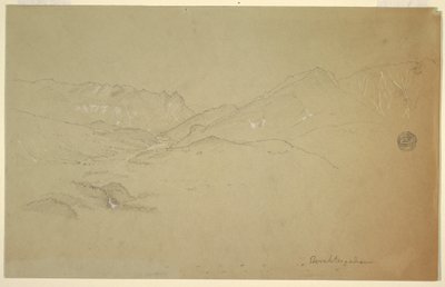 Dessin, Paysage près de Berchtesgaden, juin-juillet 1868 - Frederic Edwin Church