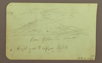 Dessin, paysage avec nuages ; verso : montagne, 1883 - Frederic Edwin Church