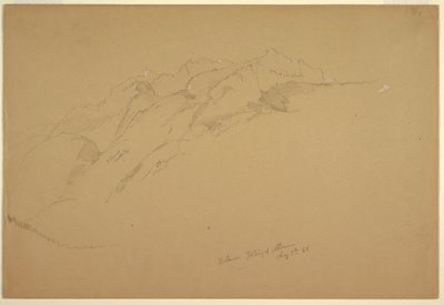 Dessin, Paysages entre Golling et Abtenau, 5 août 1868 - Frederic Edwin Church
