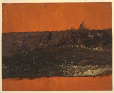 Dessin, côte du Maine, vers 1850 - Frederic Edwin Church