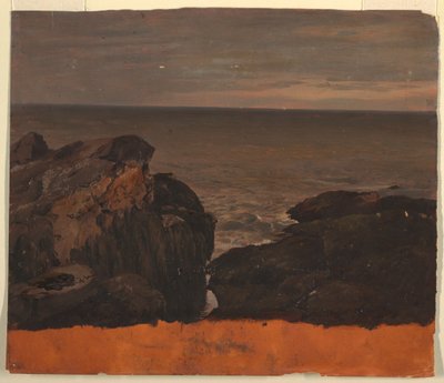 Dessin, côte du Maine, vers 1850 - Frederic Edwin Church