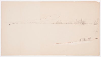 Dessin, lac Millinocket, Maine, septembre 1878 - Frederic Edwin Church